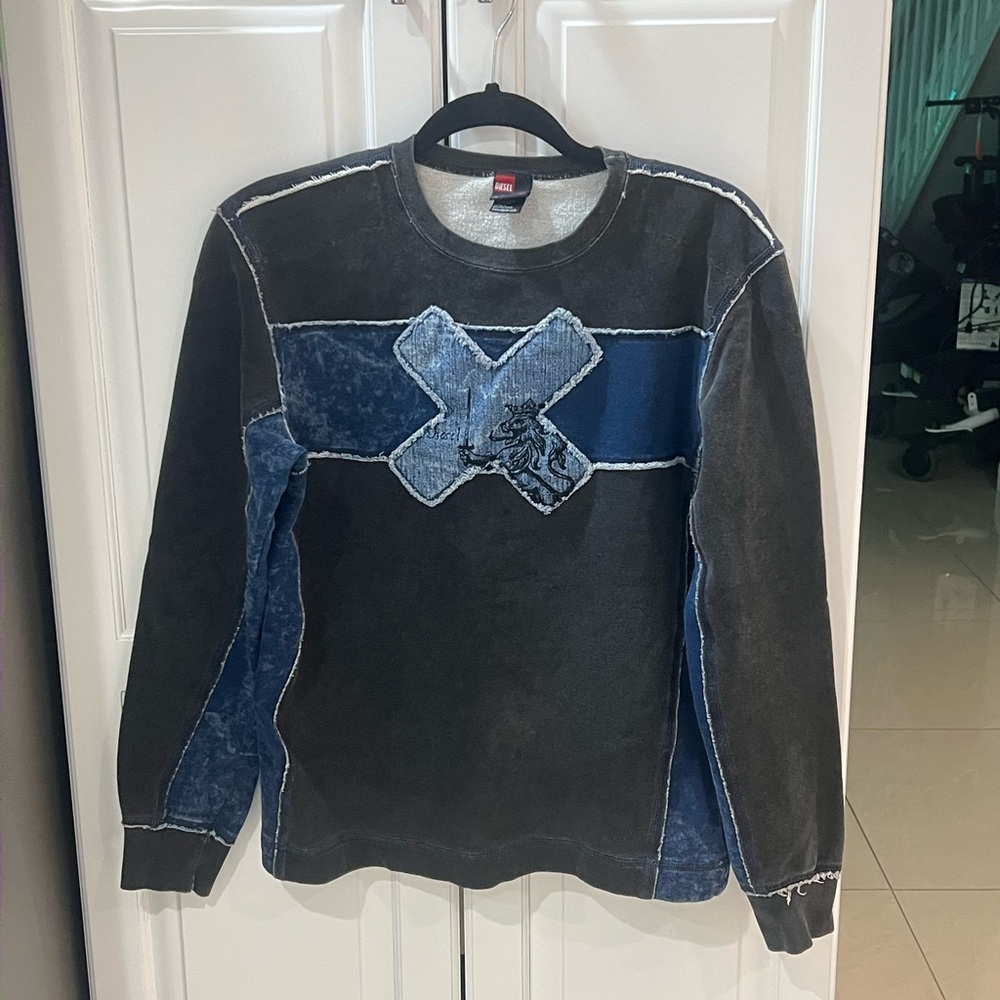 Diesel women’s acid wash long sleeve shirt size large - Picture 3 of 7